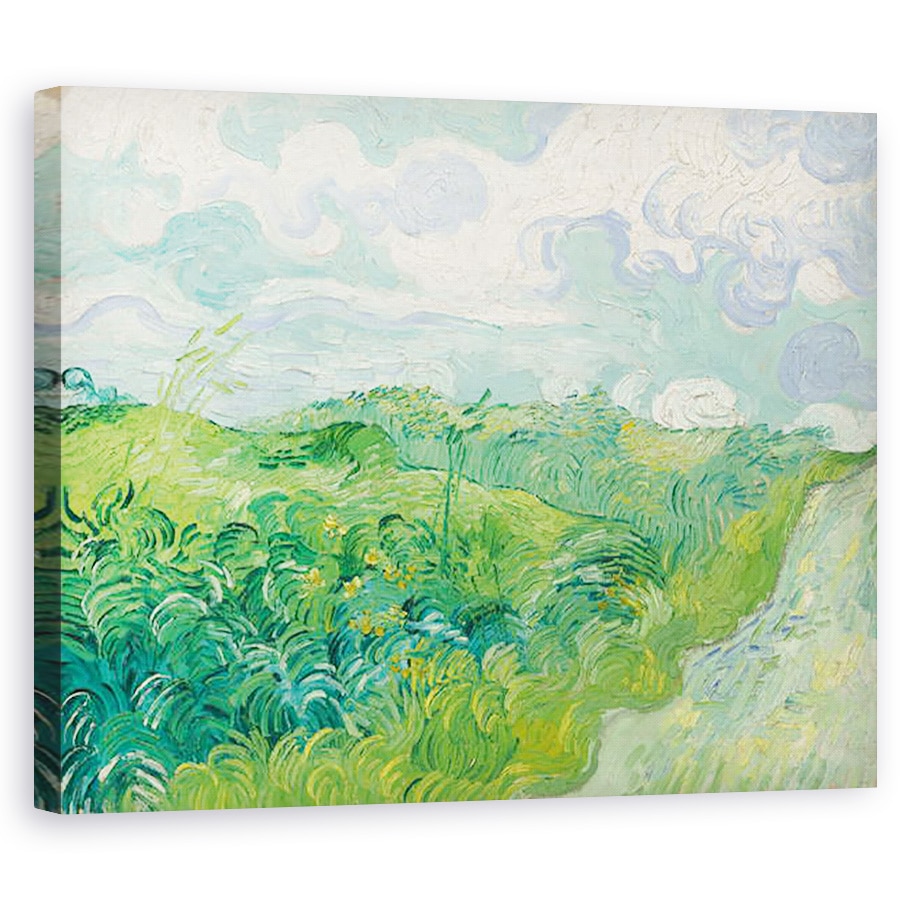 Tablou canvas - Vincent van Gogh, Campuri de grau verde, Auvers, 40 x 50 cm