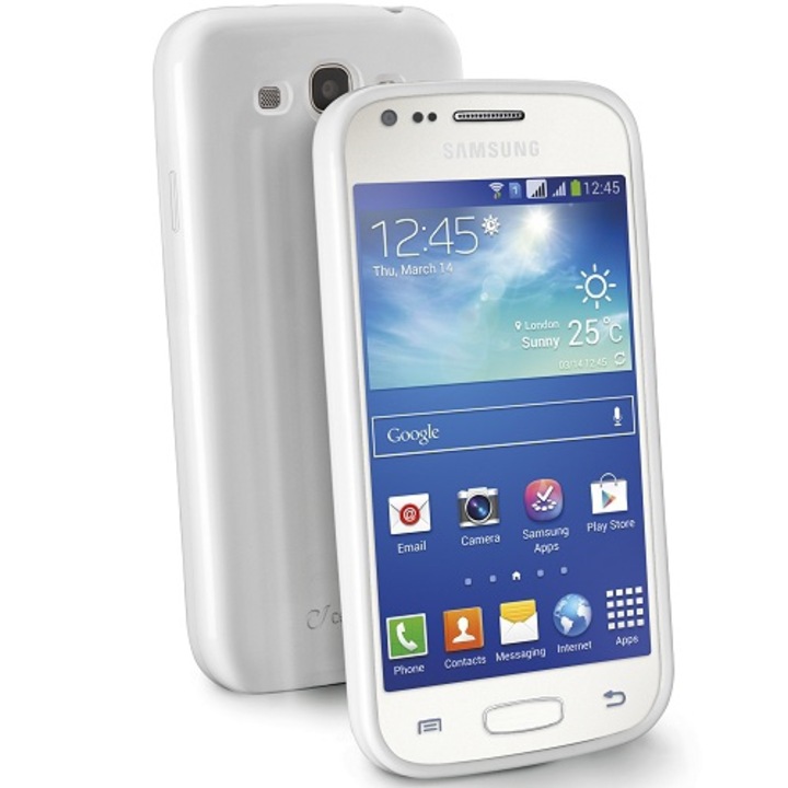 Калъф за телефон Cellular Line Shocking за Samsung Galaxy Ace 3 S7270, Бял