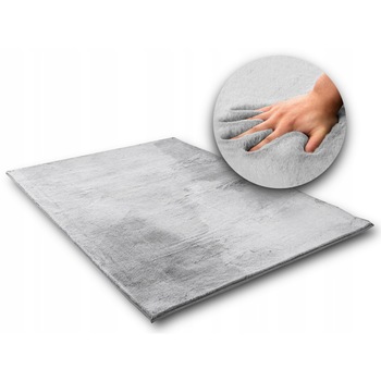 Covor Plusat, EGO-Rabbit, L Grey, 3 cm grosime, spate Anti-Derapant, 140x200 cm, microfibra de matase Covor Plusat, EGO-Rabbit, L Grey, 3 cm grosime, spate Anti-Derapant, 140x200 cm, microfibra de matase