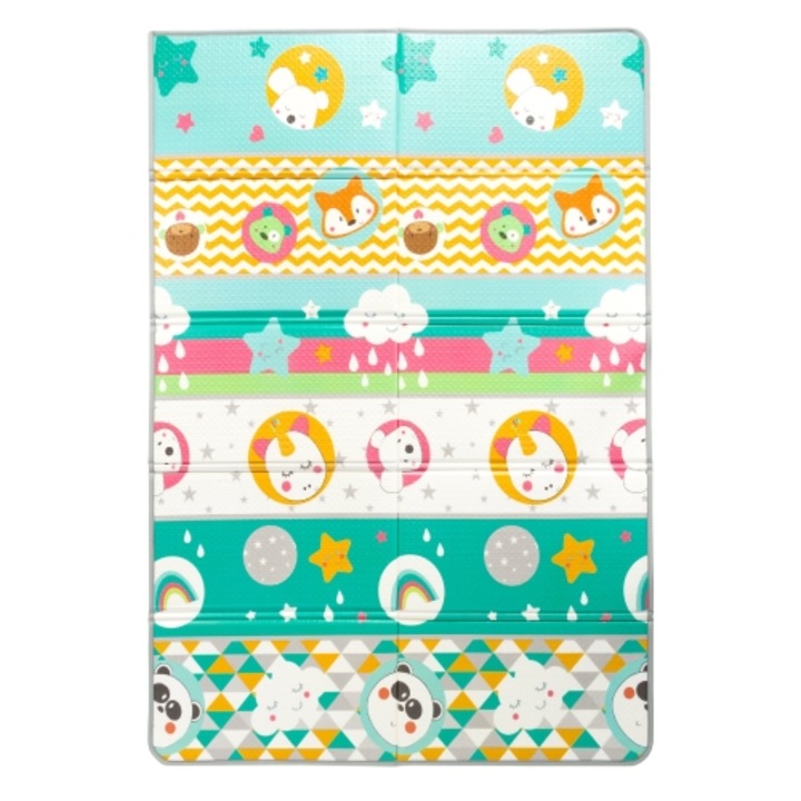 Saltea de activitati, joaca si fitness pentru bebelus Imaginarium Fold & Go Area Bbfitness, pliabila si portabila