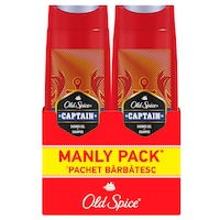 Pachet Promo: 2 x Gel de dus Old Spice Captain, 400 ml