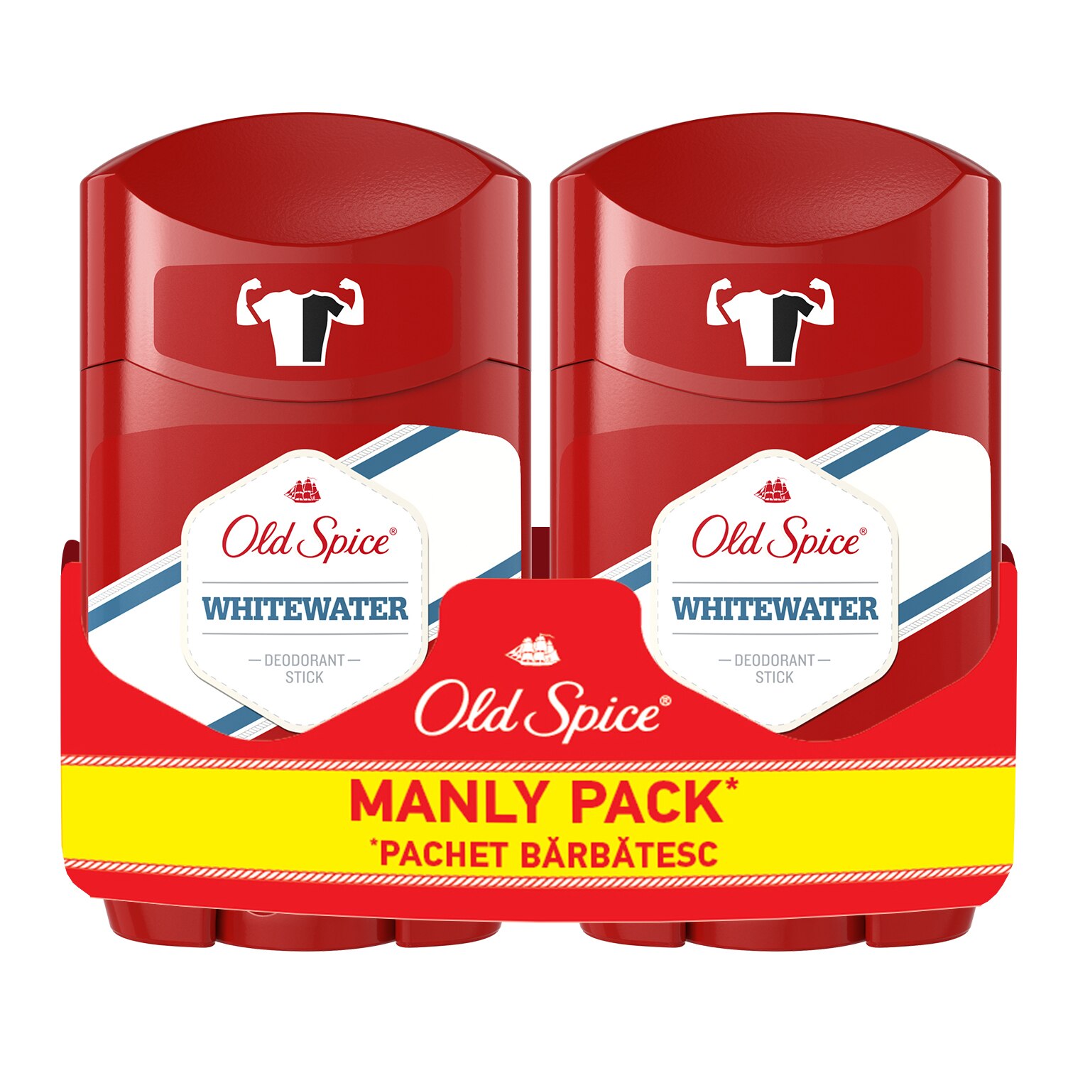 Pachet Promo: 2 x Deodorant stick Old Spice Whitewater, 50 ml