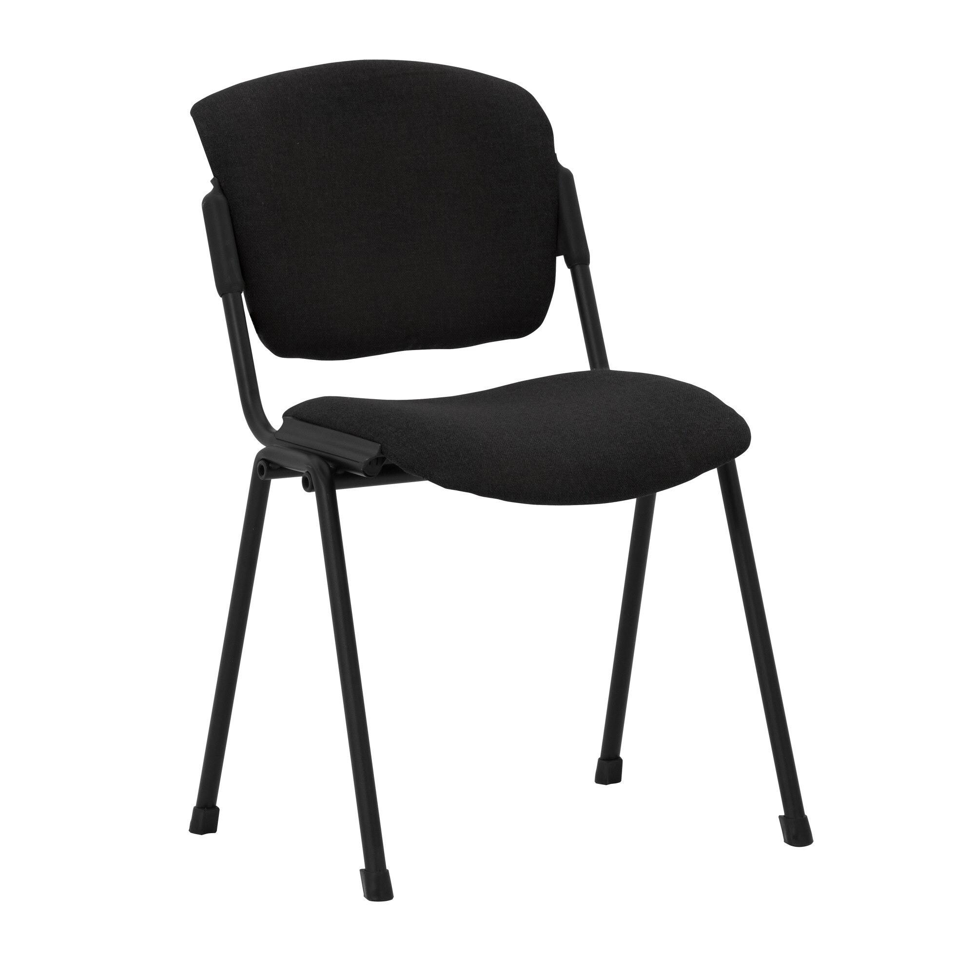 Scaun de vizitator Era, cadru negru, textil, negru