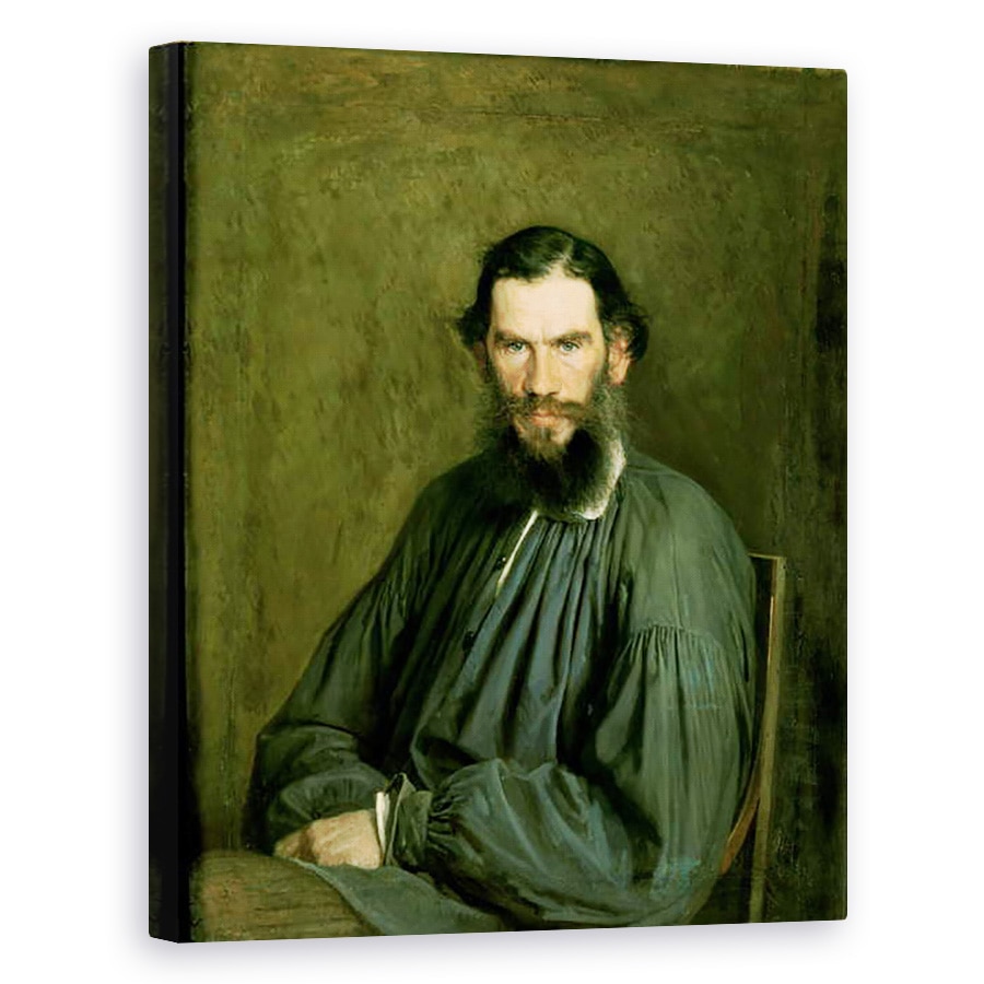 Tablou canvas - Ivan Nikolaevich Kramskoy - Portretul Contelui Lev Nikolaevici Tolstoi 1828-1910 1873, 40 x 50 cm