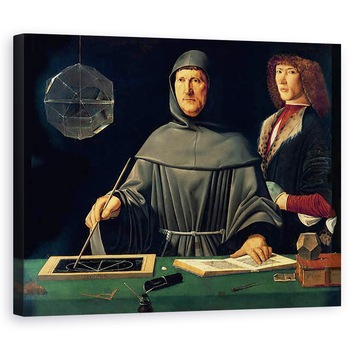 Tablou canvas - Jacopo de' Barbari - Portretul lui Luca Pacioli c.1445-c.1514 1495, 80 x 100 cm Tablou canvas - Jacopo de' Barbari - Portretul lui Luca Pacioli c.1445-c.1514 1495, 80 x 100 cm