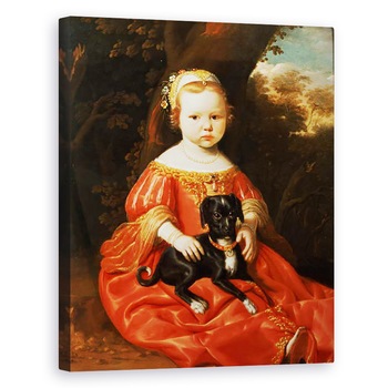 Tablou canvas - Jacob Gerritsz Cuyp - Portretul unei Fata Cu Un Caine, 80 x 100 cm Tablou canvas - Jacob Gerritsz Cuyp - Portretul unei Fata Cu Un Caine, 80 x 100 cm