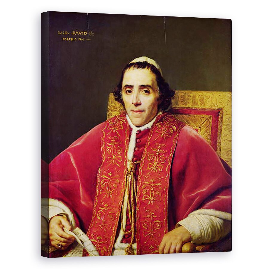 Tablou canvas - Jacques Louis David - Portretul Papei Pius VII 1742-1823, 60 x 75 cm