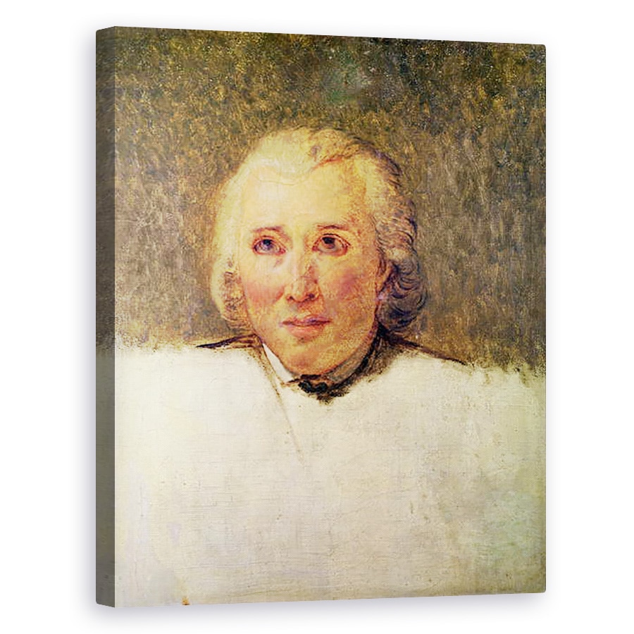 Tablou canvas - Jacques Louis David - Portretul lui Henri Gregoire 1750-1831 studiu pentru Juramantul Terenului, 40 x 50 cm