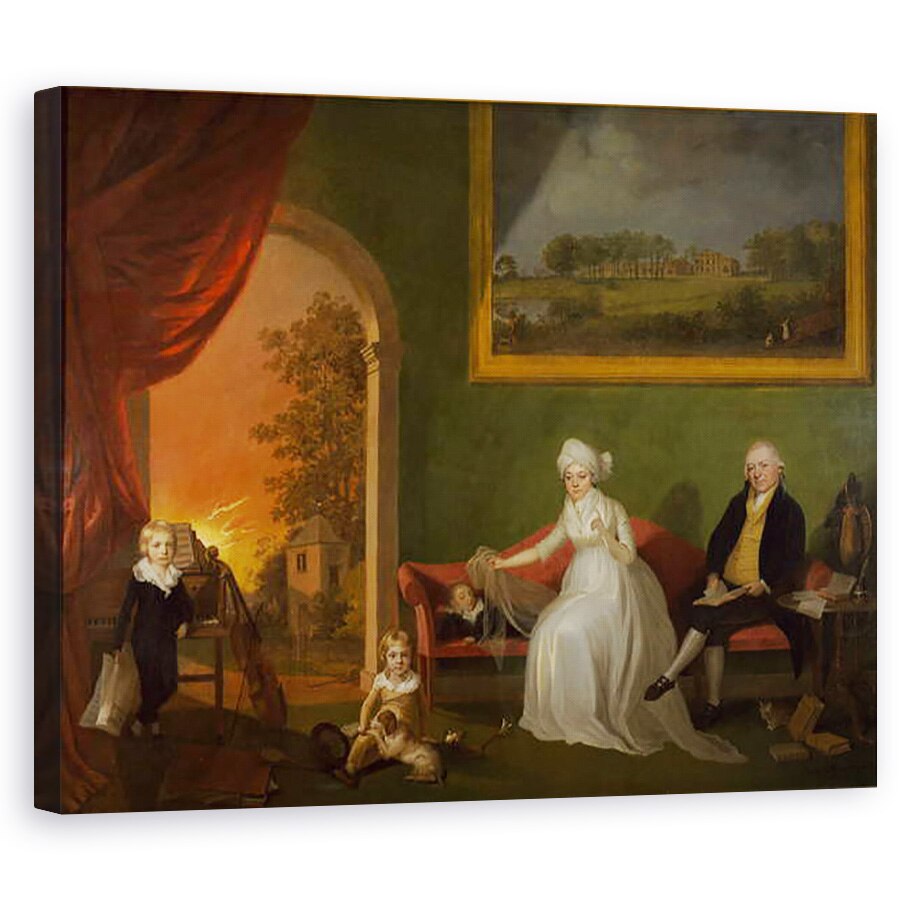 Tablou canvas - James Millar - Portretul lui Robert Mynors 1739-1806 si a familiei sale, 40 x 50 cm