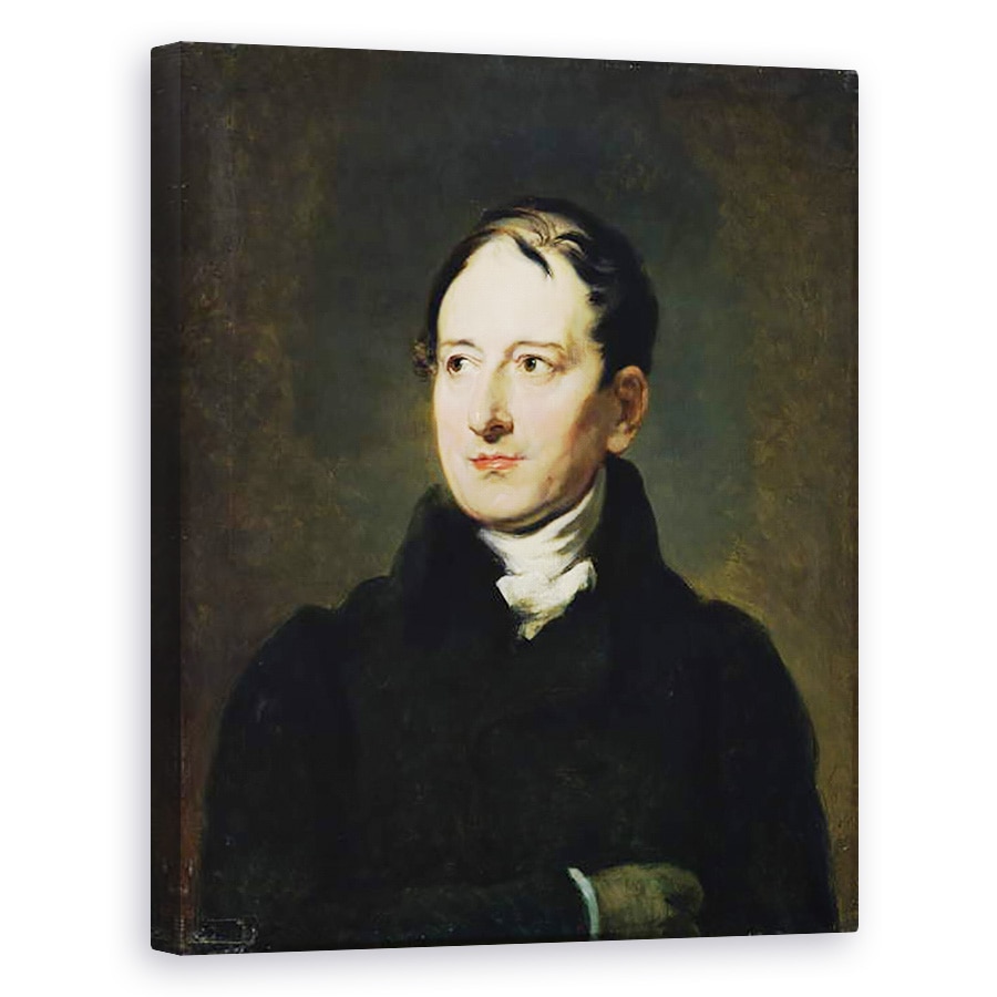 Tablou canvas - Jean Alaux - Baronul Francois Pascal Simon Gerard 1770-1837 copia unui portret de Thomas Lawrence 1769-1830, 40 x 50 cm