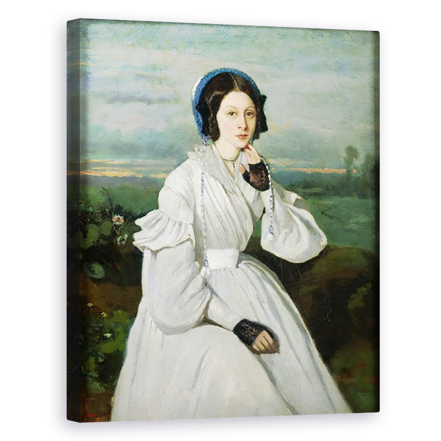 Tablou canvas - Jean Baptiste Camille Corot - Portretul lui Louise Claire Sennegon, viitoarea Madame Charmois, 80 x 100 cm