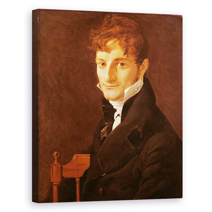 Tablou canvas - Jean Auguste Dominique Ingres - Portretul lui Belvèze-Foulon, prieten al artistului, 60 x 75 cm