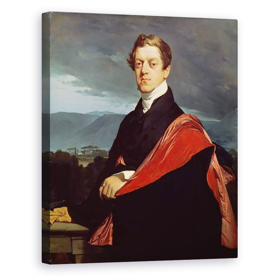 Tablou canvas - Jean Auguste Dominique Ingres - Portretul lui Nikolai Dmitrievici 1792-1849 Contele Guriev, 40 x 50 cm