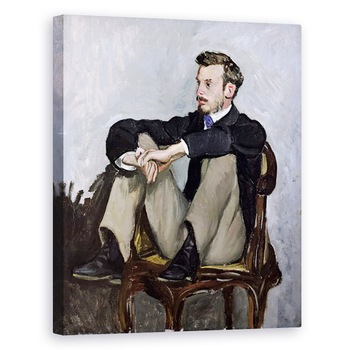 Tablou canvas - Jean Frederic Bazille - Portretul lui Auguste Renoir 1841-1919, 60 x 75 cm Tablou canvas - Jean Frederic Bazille - Portretul lui Auguste Renoir 1841-1919, 60 x 75 cm