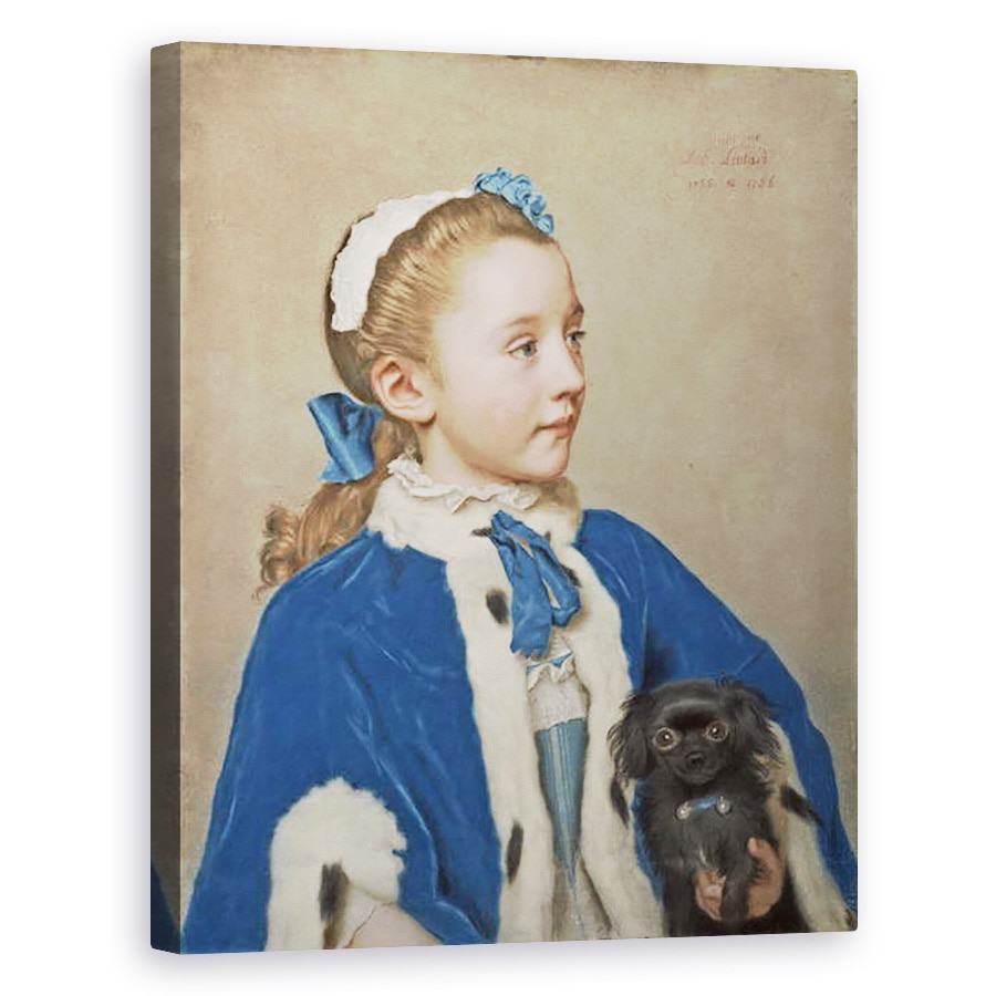Tablou canvas - Jean-Etienne Liotard - Portretul Mariei Frederike van Reede-Athlone la sapte Ani, 60 x 75 cm