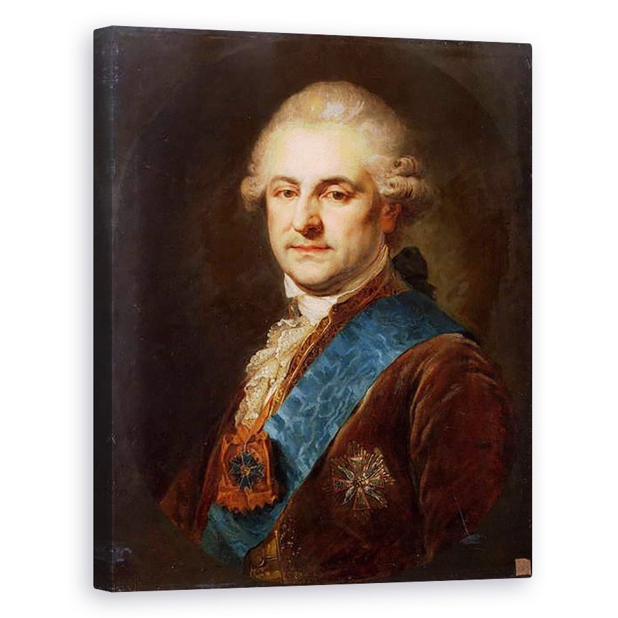 Tablou canvas - Johann Baptist Edler von Lampi - Portretul lui Stanislaw II August Poniatowski, 60 x 75 cm