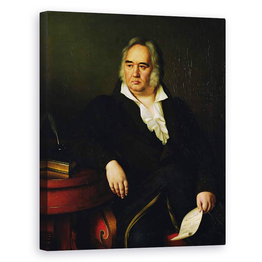 Tablou canvas - Johann Leberecht Eggink - Portretul lui Ivan A. Krylov, 40 x 50 cm