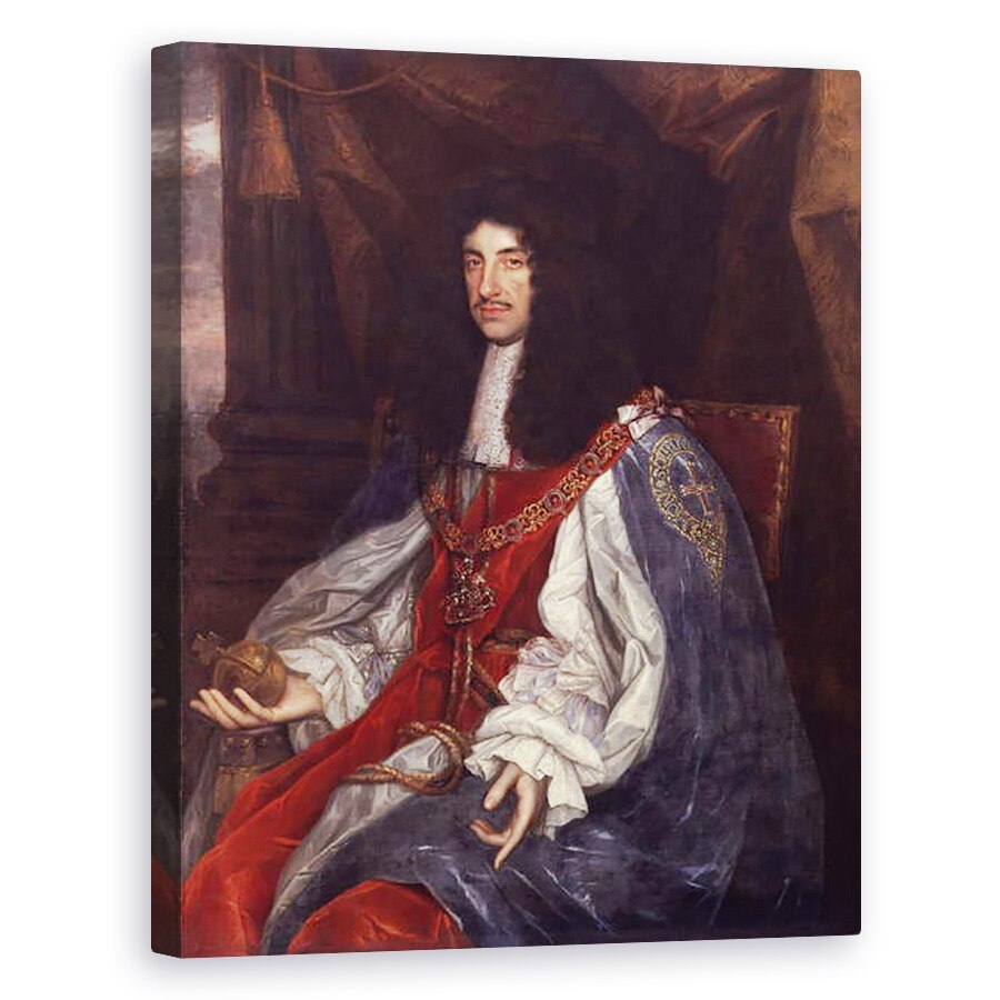 Tablou canvas - John Michael Wright - Portretul lui Carol al II-lea 1630-85 c.1660-65, 60 x 75 cm