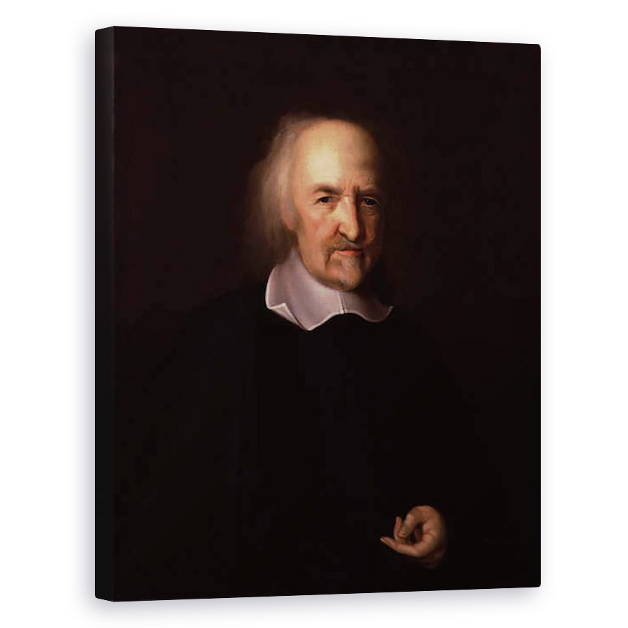 Tablou canvas - John Michael Wright - Portretul lui Thomas Hobbes, 80 x 100 cm