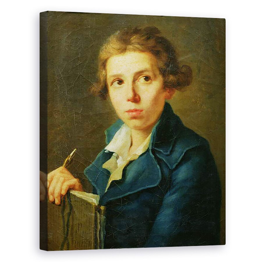 Tablou canvas - Joseph-Marie Vien the Elder - Portretul lui Jacques-Louis David 1748-1825 ca Tineret, 40 x 50 cm