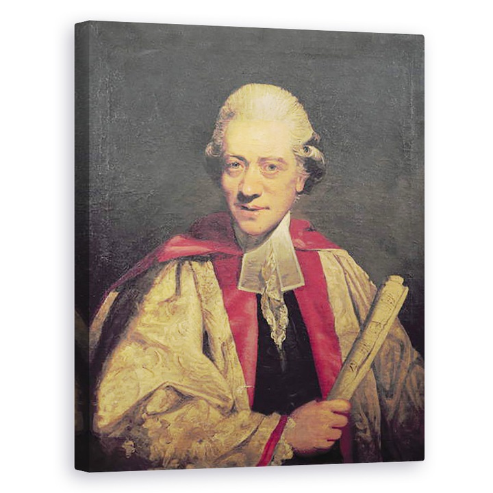 Tablou canvas - Joshua Reynolds - Portretul lui Charles Burney, 80 x 100 cm