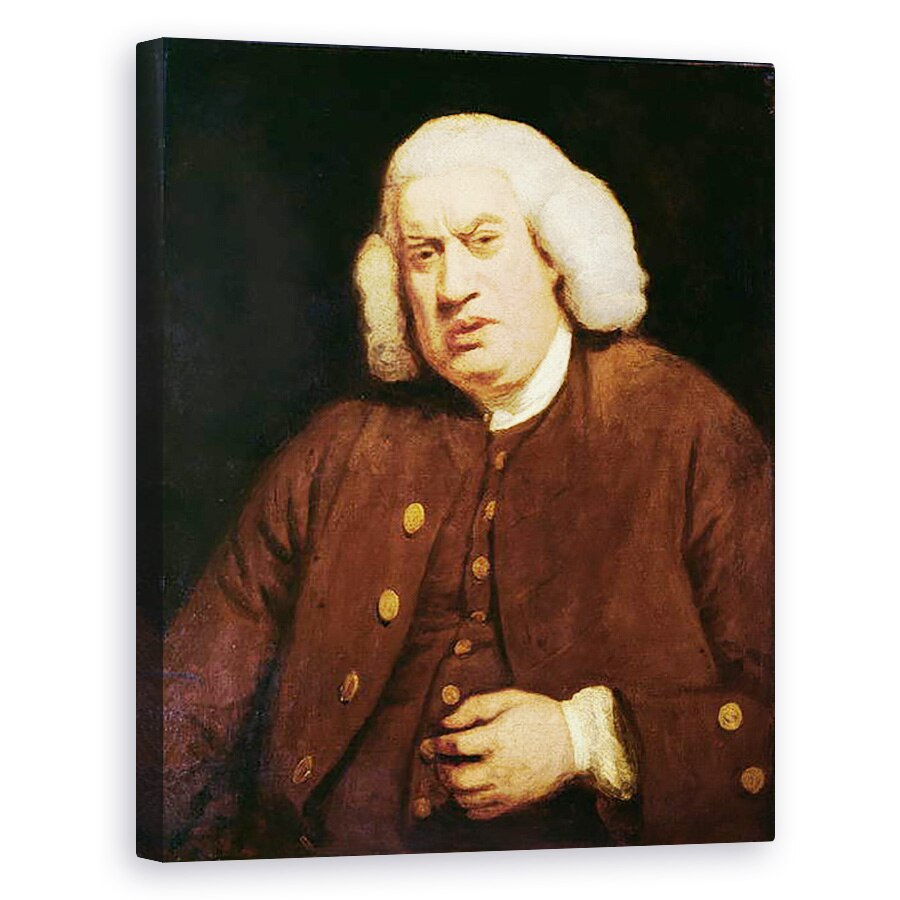 Tablou canvas - Joshua Reynolds - Portretul lui Dr. Samuel Johnson 1709-84, 40 x 50 cm