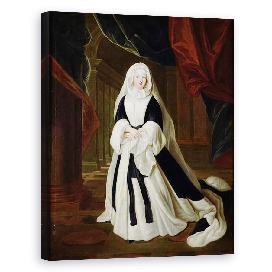 Tablou canvas - Louis de Silvestre - Portret De Louis-Francoise de Bourbon 1673-1743 Mademoiselle de Nantes in doliu imbracaminte, 40 x 50 cm