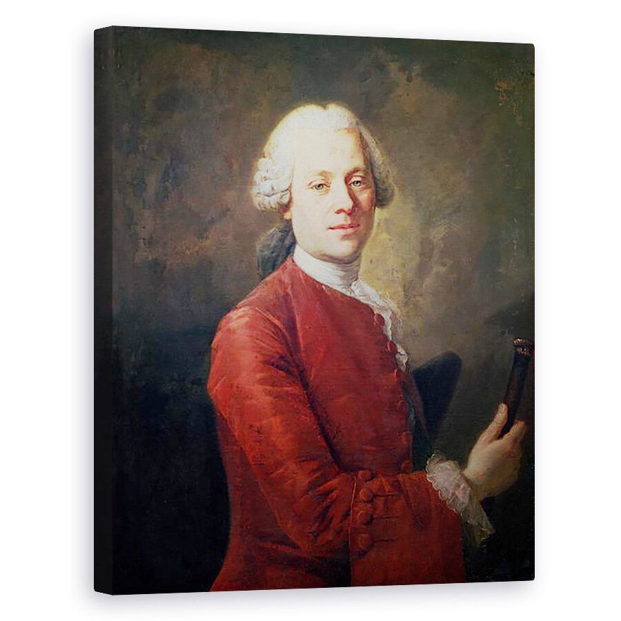 Tablou canvas - Louis M. Tocque - Portretul lui Jean le Rond dAlembert 1717-83, 40 x 50 cm