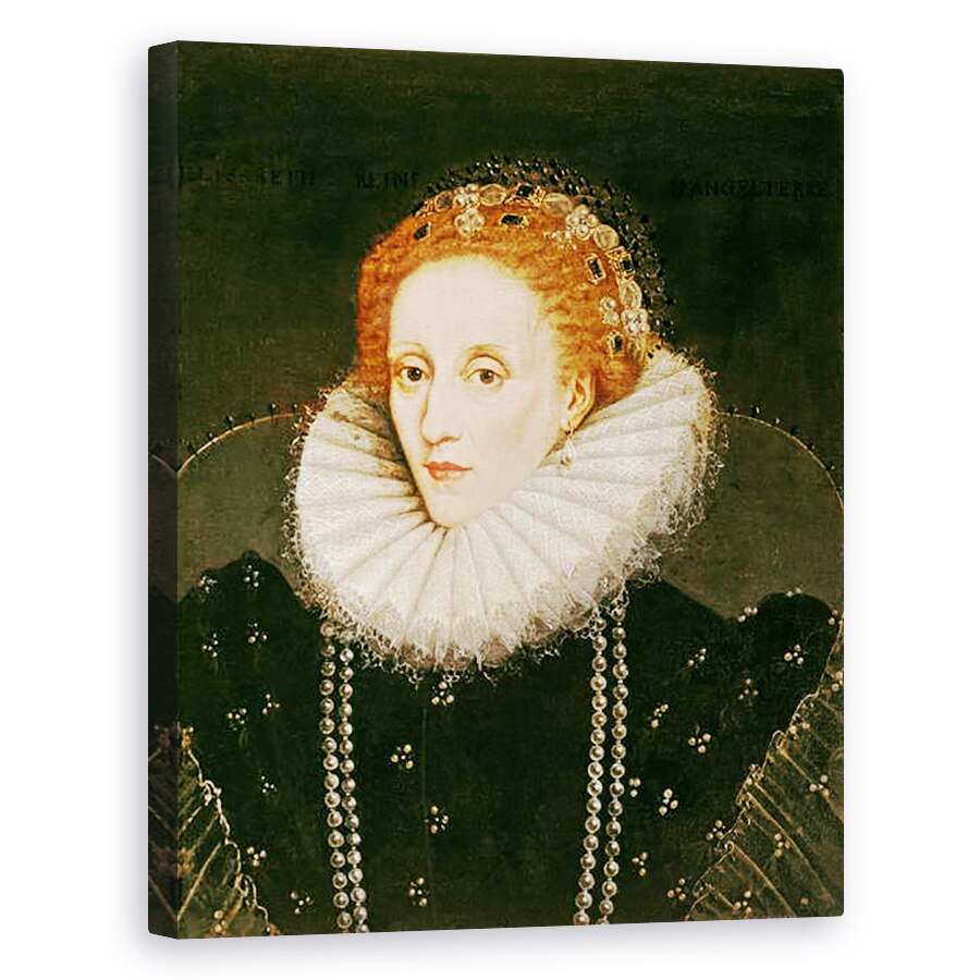 Tablou canvas - Marcus Gheeraerts the Younger - Portretul Reginei Elisabeta I 1533-1603, 60 x 75 cm