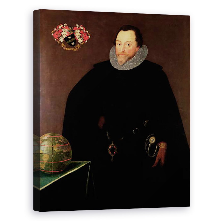 Tablou canvas - Marcus Gheeraerts the Younger - Portret De Sir Francis Drake 1540-1596 1591, 40 x 50 cm