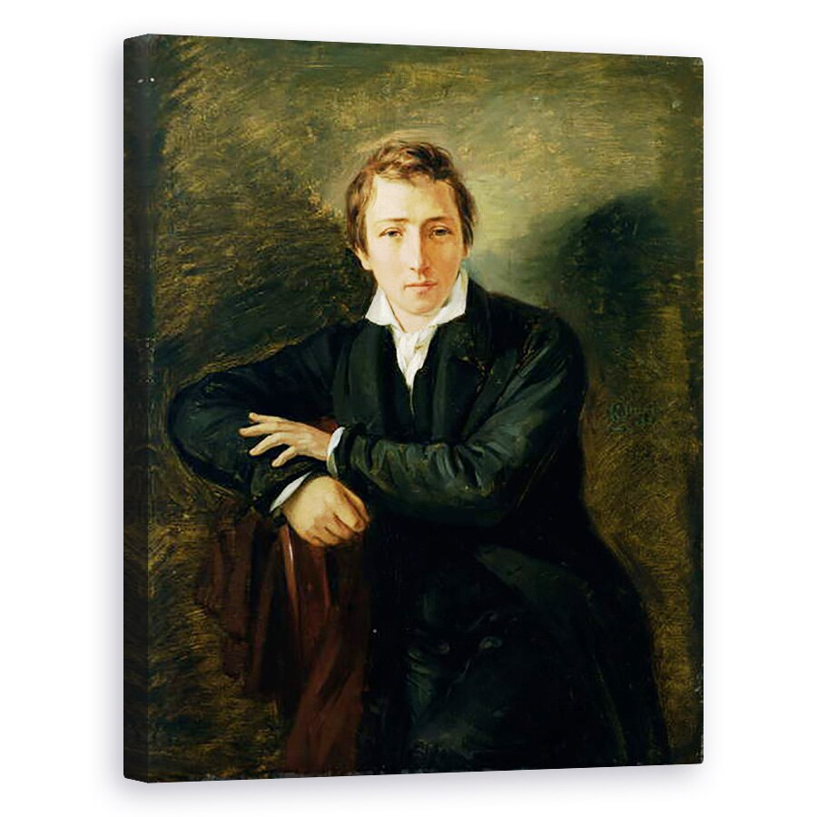 Tablou canvas - Moritz Daniel Oppenheim - Portretul lui Heinrich Heine 1797-1856 1831, 60 x 75 cm