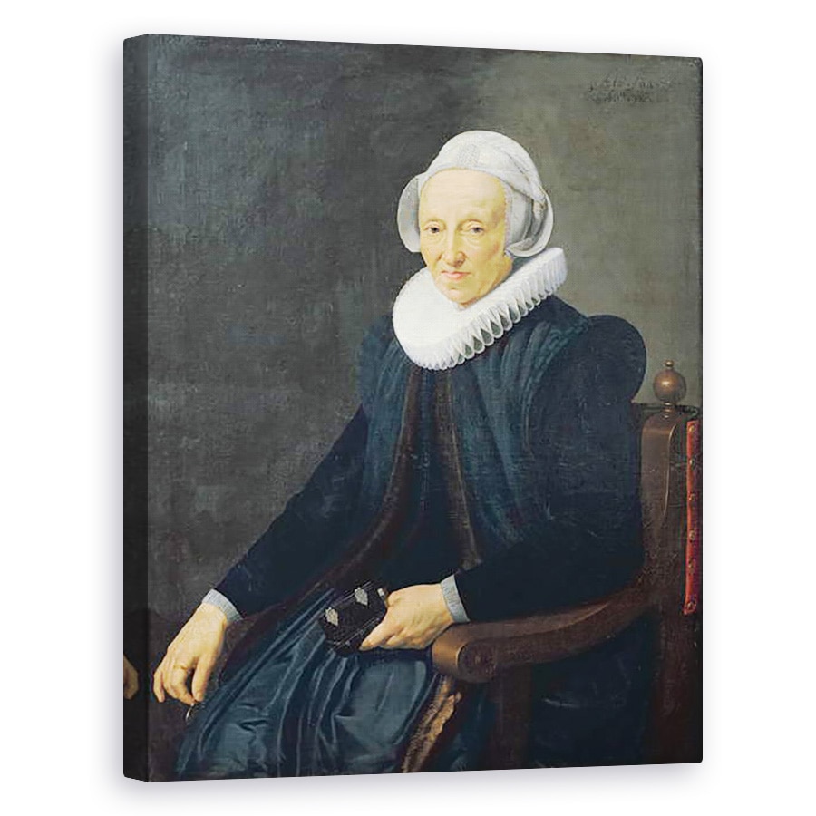 Tablou canvas - Nicolaes Eliasz - Portretul unei Femeie Vechi, 60 x 75 cm