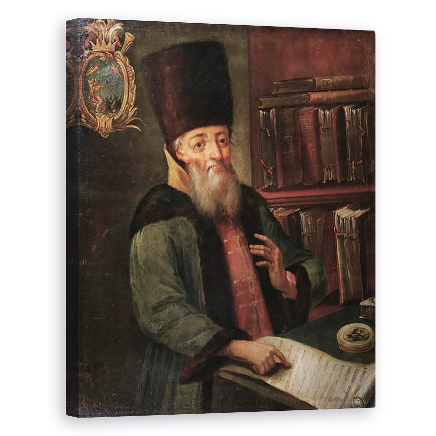 Tablou canvas - Scoala Rusa - Portret De Afanasy Lavrentievich Ordin-Naschokin 1605-1680 cu armistitiul lui Andrusovo, 40 x 50 cm