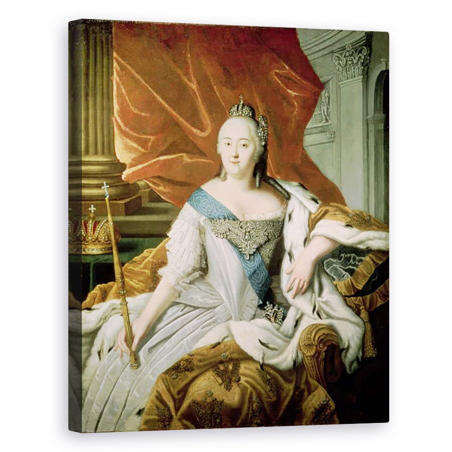 Tablou canvas - Scoala Rusa - Portret De Elisabeta Petrovna 1709-62 imparateasa Rusiei, 40 x 50 cm