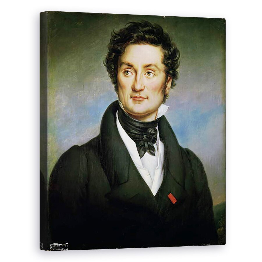 Tablou canvas - Paulin Jean Baptiste Guerin - Portretul lui Charles Nodier 1780-1844 1824, 60 x 75 cm