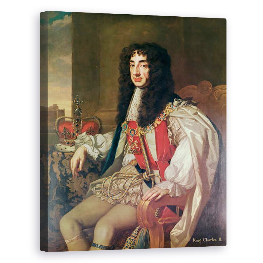 Tablou canvas - Peter Lely - Portretul lui Carol al II-lea, 60 x 75 cm