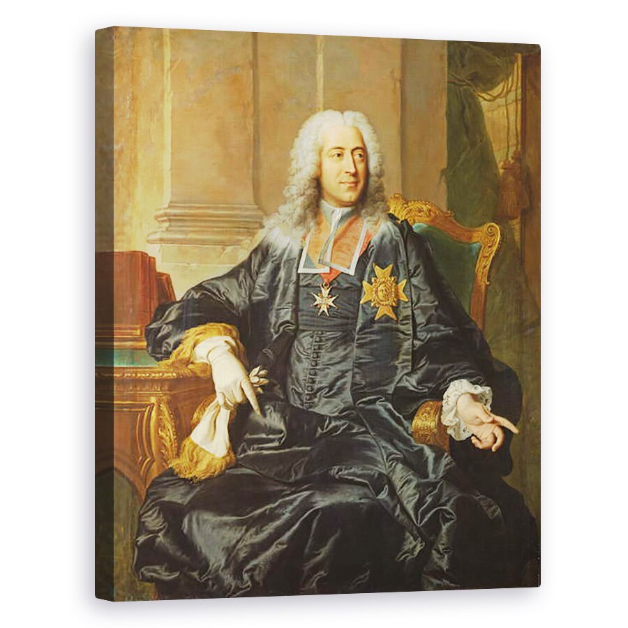 Tablou canvas - Hyacinthe Rigaud - Marc-Pierre de Voyer-de-Paulmy 1696-1764 Conte de Argenson, 80 x 100 cm