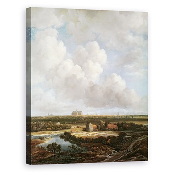 Tablou canvas - Jacob Isaaksz - Teren de albire in mediul rural langa Haarlem, 80 x 100 cm Tablou canvas - Jacob Isaaksz - Teren de albire in mediul rural langa Haarlem, 80 x 100 cm