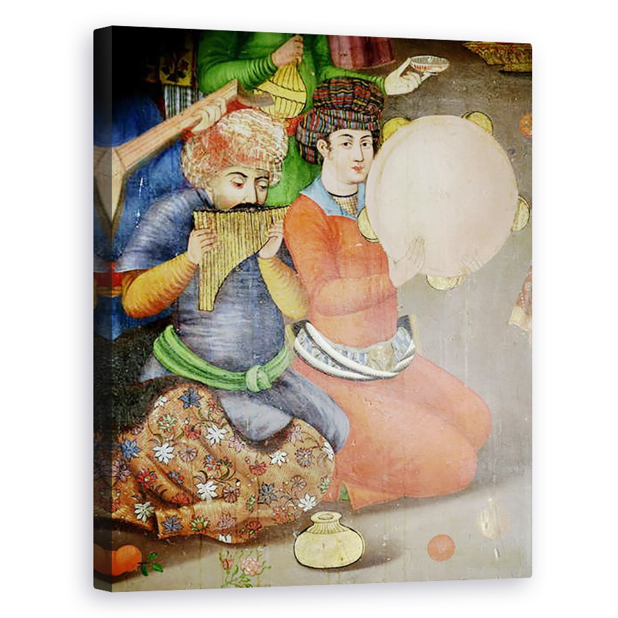 Tablou canvas - Scoala Islamica - Detaliu al muzicienilor, 80 x 100 cm
