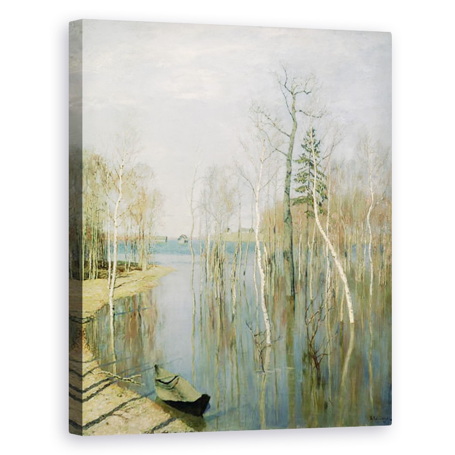 Tablou canvas - Isaak Ilyich Levitan - Primavara, apa mare, 80 x 100 cm