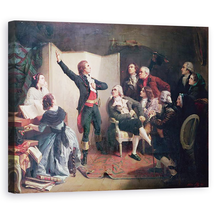 Tablou canvas - Isidore Pils - Rouget de Lisle 1760-1836 cantand Marsilia la casa lui Dietrich, primarul Strasbourg, 80 x 100 cm