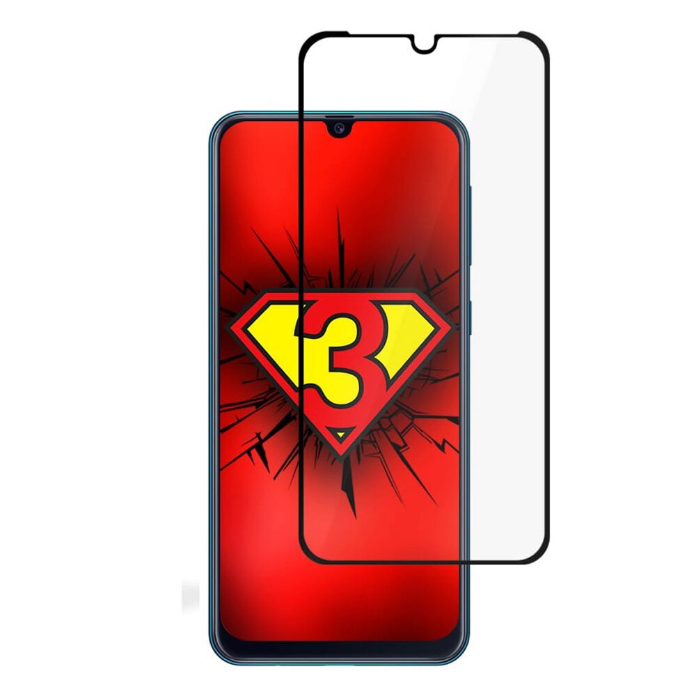 Folie Protectie Sticla Flexibila 3MK MAX pentru Samsung Galaxy M21, 7H, 0.2 mm, Full Screen, Negru