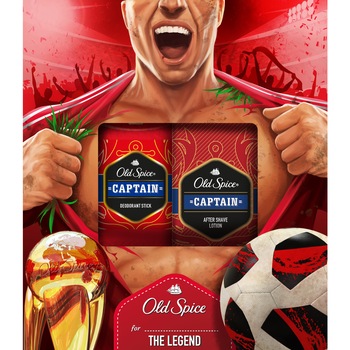 Set cadou Old Spice Captain: Deodorant stick 50 ml, After Shave 100 ml Set cadou Old Spice Captain: Deodorant stick 50 ml, After Shave 100 ml