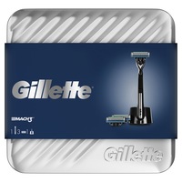 set cadou gillette aparat de ras mach3  1 rezerva  suport aparat de ras  trusa metalica imagen 27_0_
0
