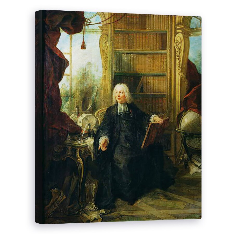 Tablou canvas - Jacques de Lajoue - Staret Nollet 1700-70 in studiul sau, 40 x 50 cm