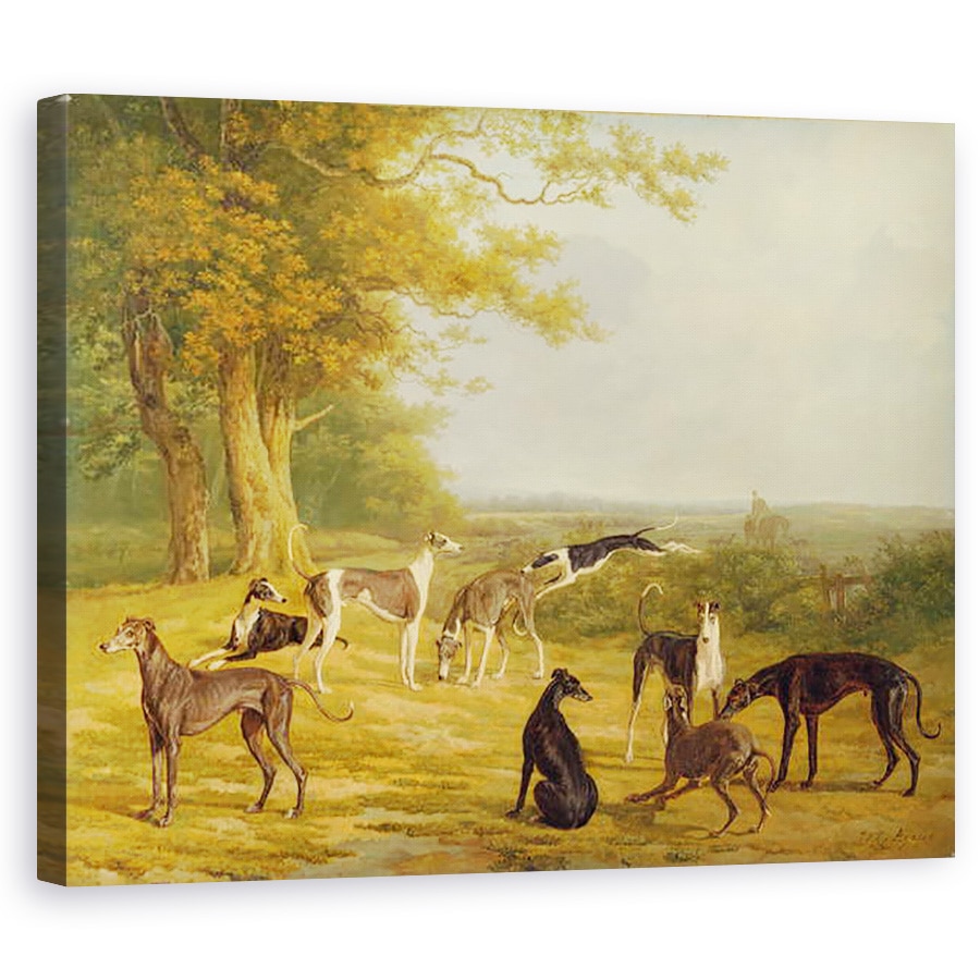 Tablou canvas - Jacques-Laurent Agasse - Noua ogari intr-un peisaj, 80 x 100 cm