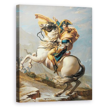 Tablou canvas - Jacques Louis David - Napoleon 1769-1821 Traversand Alpii la trecatoarea St Bernard, 20 mai 1800, 40 x 50 cm Tablou canvas - Jacques Louis David - Napoleon 1769-1821 Traversand Alpii la trecatoarea St Bernard, 20 mai 1800, 40 x 50 cm