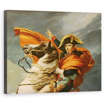 Tablou canvas - Jacques Louis David - Detaliu al lui Napoleon care traverseaza Alpii pe 20 mai 1800 I, 40 x 50 cm Tablou canvas - Jacques Louis David - Detaliu al lui Napoleon care traverseaza Alpii pe 20 mai 1800 I, 40 x 50 cm