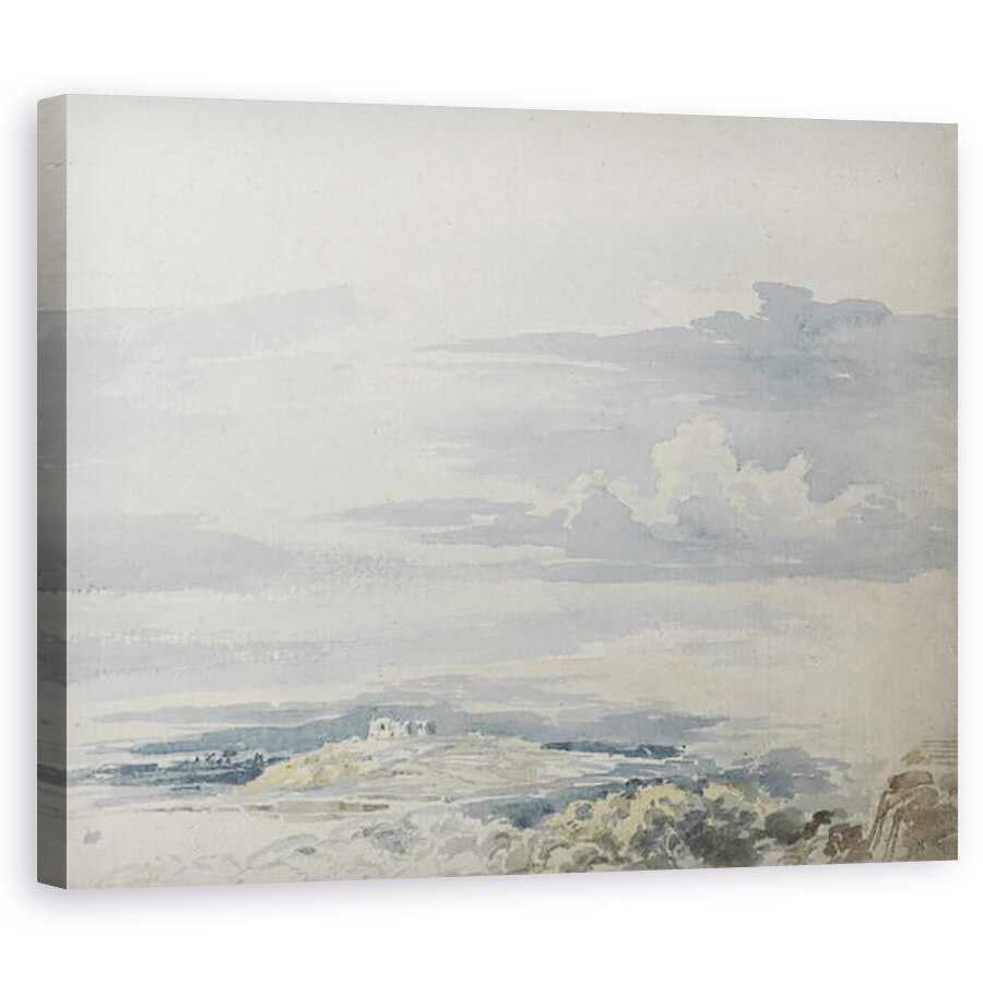 Tablou canvas - James Ward - Peisaj cu un castel pe un deal, 40 x 50 cm