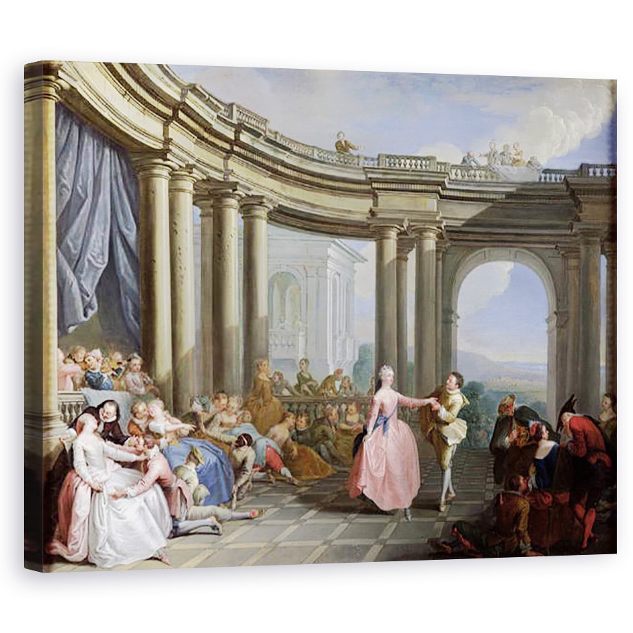 Tablou canvas - Jacques Sebastien Le Clerc - Menuet, 40 x 50 cm